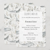 Verjaardag van Oceaan Grijze Walvissen Kaart (Voorkant / Achterkant)