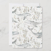 Verjaardag van Oceaan Grijze Walvissen Kaart (Achterkant)