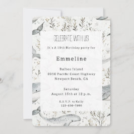 Verjaardag van Oceaan Grijze Walvissen Kaart