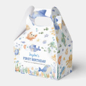 Verjaardag van Ocean Animals Boys onder het Zee Bedankdoosjes (Voorkant Zijde)