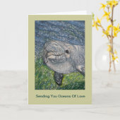 Verjaardag van Oceans of Love: Dolfijn onder water Kaart (Gele Bloem)