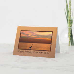 Verjaardag, van ons beiden, Ocean Uitzicht bij zon Kaart