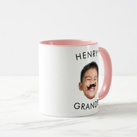 Verjaardag van opa, Baby-gezicht, Mok voor opa (Voorkant rechts)