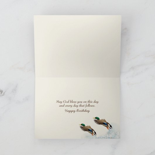 Verjaardag van papa Duck in Misty Pond Kaart (Binnen)