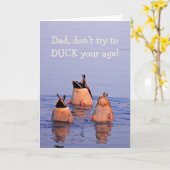 Verjaardag van papa en eend kaart (Gele Bloem)