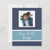 Verjaardag van papa gepersonaliseerde foto bedankkaart (Voorkant)