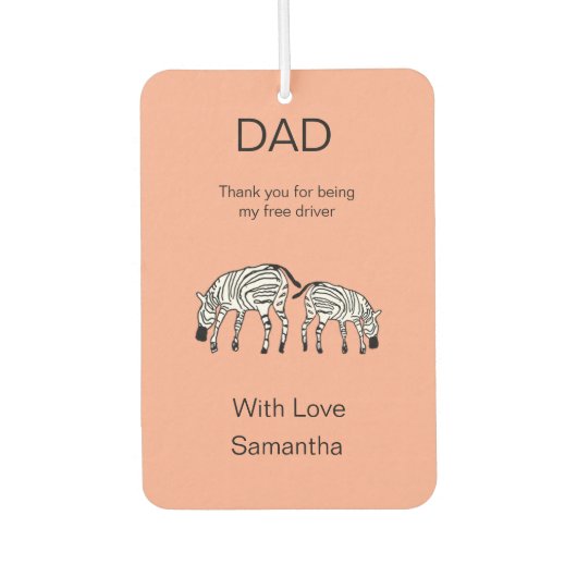 Verjaardag van papa, Happy Zebras Set van Automatt Luchtverfrisser (Voorkant)