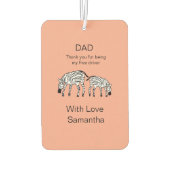 Verjaardag van papa, Happy Zebras Set van Automatt Luchtverfrisser (Achterkant)