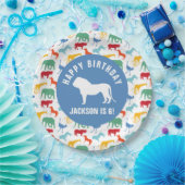 Verjaardag van Preppy Lion Safari Papieren Bordje (Feest)