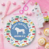 Verjaardag van Preppy Lion Safari Papieren Bordje (Feest)
