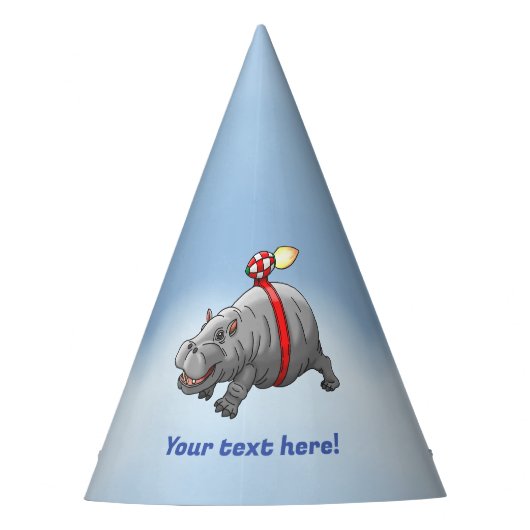 Verjaardag van Rocket Hippo Feesthoedjes (Voorkant)
