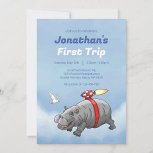 Verjaardag van Rocket Hippo Kaart