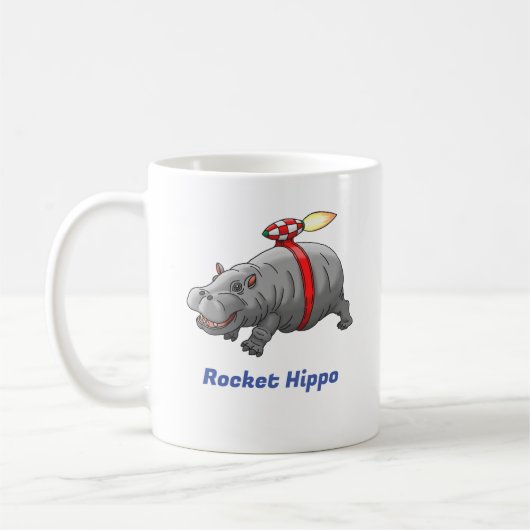 Verjaardag van Rocket Hippo Koffiemok (Links)