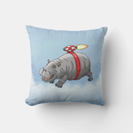 Verjaardag van Rocket Hippo Kussen