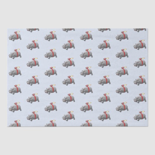 Verjaardag van Rocket Hippo Tissuepapier (Voorkant)