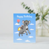 Verjaardag van Rocket Koala Briefkaart (Staand voorkant)