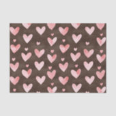 Verjaardag van roze hartjes tissuepapier (Voorkant)
