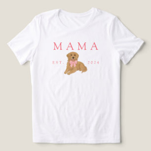 Verjaardag van Roze Mama Golden Retriever Tri-Blend Shirt
