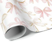Verjaardag van Roze Strikken Cadeaupapier (Rol Hoek)
