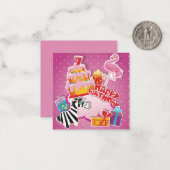 Verjaardag van schattige kinderen notitiekaartje (Voorkant / Achterkant in situ)