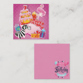 Verjaardag van schattige kinderen notitiekaartje (Voorkant / Achterkant)