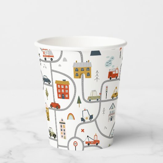 Verjaardag van Schattigee auto's Papieren Bekers (Voorkant)