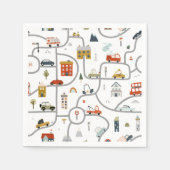 Verjaardag van Schattigee auto's Servet (Voorkant)