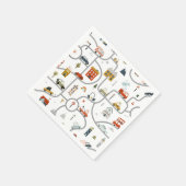 Verjaardag van Schattigee auto's Servet (Hoek)