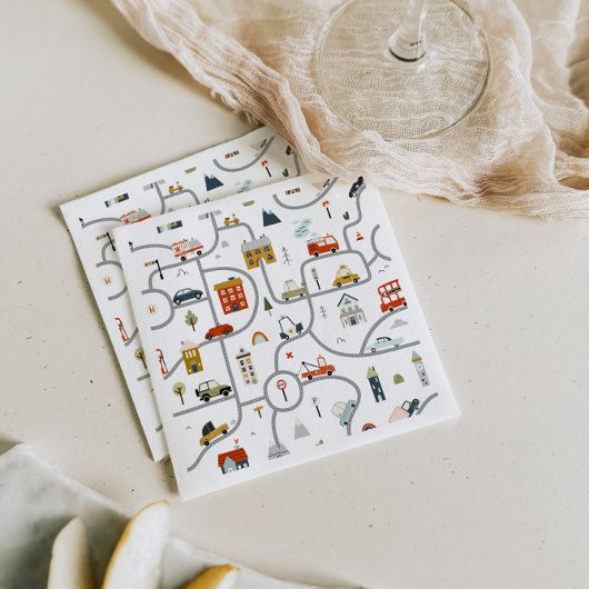 Verjaardag van Schattigee auto's Servet