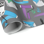 Verjaardag van schilder en decorateur cadeaupapier (Rol Hoek)