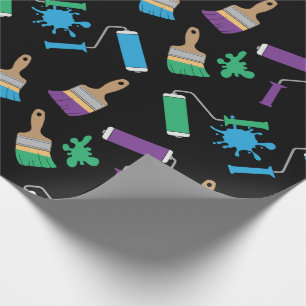 Verjaardag van schilder en decorateur cadeaupapier