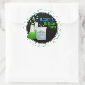 Verjaardag van Science Lab Ronde Sticker (Tas)