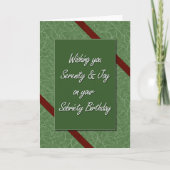 Verjaardag van Serenity & Joy Sobriety Kaart (Voorkant)