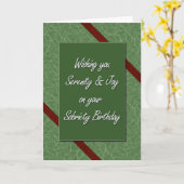 Verjaardag van Serenity & Joy Sobriety Kaart (Gele Bloem)