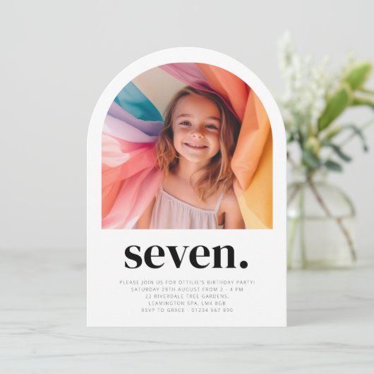 Verjaardag van Seven Arch Photo Kaart (Staand voorkant)