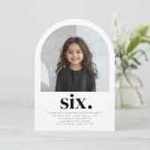 Verjaardag van Six Arch Photo Kaart (Staand voorkant)