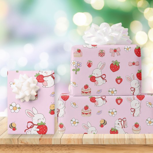 Verjaardag van Some Bunny Roze Cadeaupapier