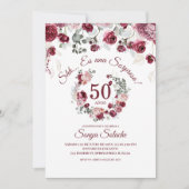 Verjaardag van Spanish Blush en Bourgogne Sorpresa Kaart (Voorkant)