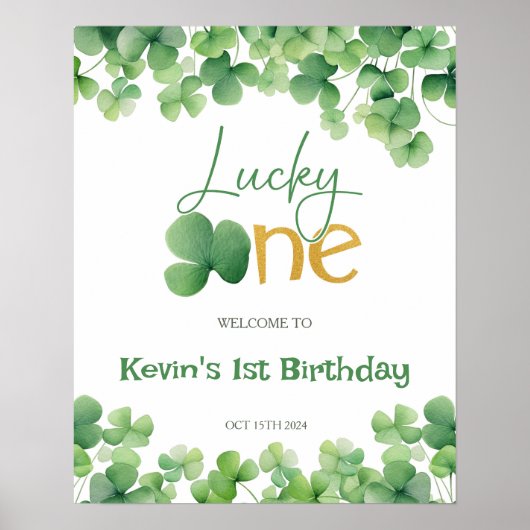 Verjaardag van St. Patrick Lucky One Poster (Voorkant)
