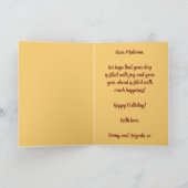 Verjaardag van stijlvolle vrouw bewerken kaart (Binnen)