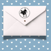 Verjaardag van superheld Bash Zelfinktende Stempel