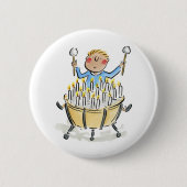 Verjaardag van Timpani Ronde Button 5,7 Cm (Voorkant)
