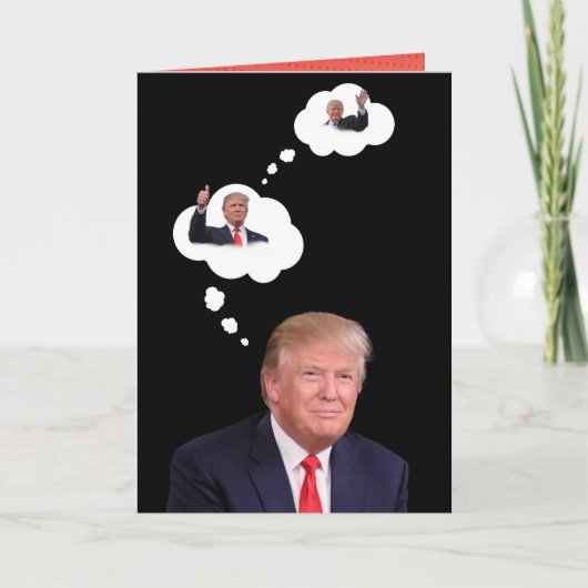Verjaardag van Trump 🎉 Funny Thought Bubble MAGA Kaart (Voorkant)