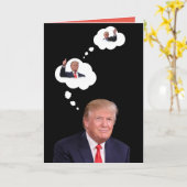 Verjaardag van Trump 🎉 Funny Thought Bubble MAGA Kaart (Gele Bloem)