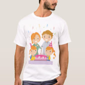 Verjaardag van tweelingmeisjes t-shirt (Voorkant)