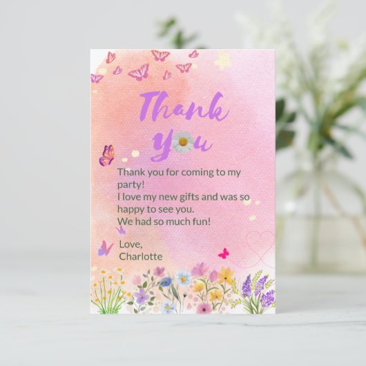 Verjaardag van Two Wild & Full of Wonder Bedankkaart (Staand voorkant)