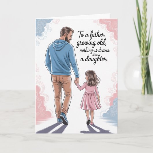 Verjaardag van vader en dochter Kaart (Voorkant)