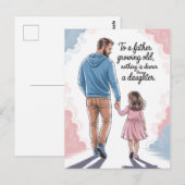 Verjaardag van vader en dochter Kaart (Voorkant / Achterkant)