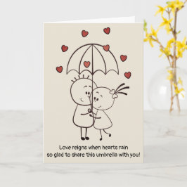Verjaardag van Valentijnsdag Schattig Leuk Doodle  Kaart