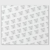 Verjaardag van verloofde Mr & Mrs koppels Cadeaupapier (Vlak)